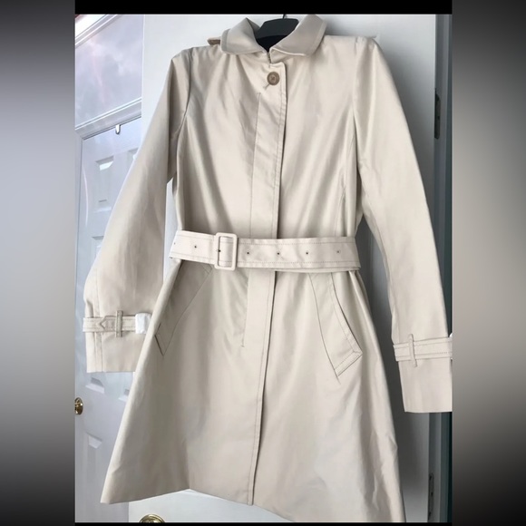 NWT COACH CLASSIC TWILL GETAWAY TRENCH COAT F84283 STONE SIZE XS - Picture 1 of 12